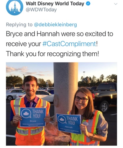CastCompliment on Twitter for Disney World Castmembers