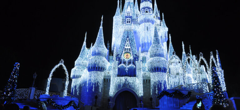 Elsa Lights Up Cinderella’s Castle