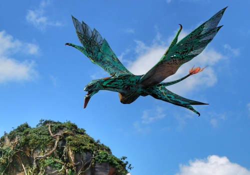 Pandora World of Avatar at Disney's Animal Kingdom Flight of Passage banshee