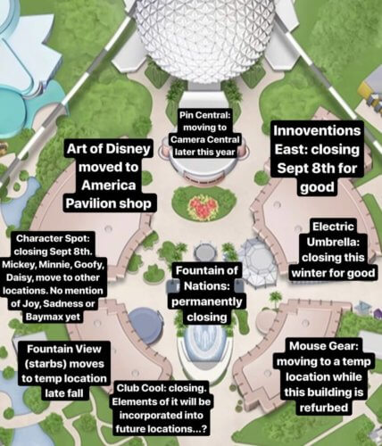 Changes to Epcot Future World