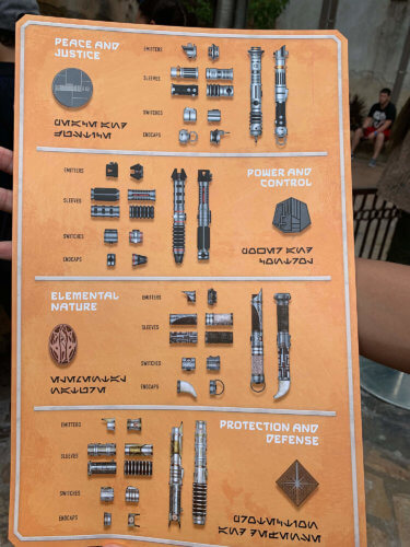 SAVI'S WORKSHOP BUILD OWN LIGHTSABER REVIEW STAR WARS GALAXY'S EDGE IN WALT DISNEY WORLD